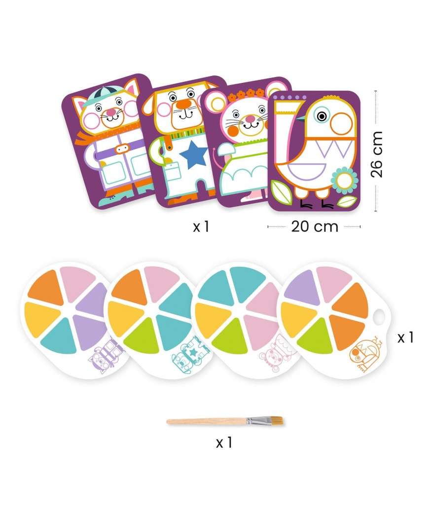 Djeco Schilderen met een palet Bolle wangetjes 3+