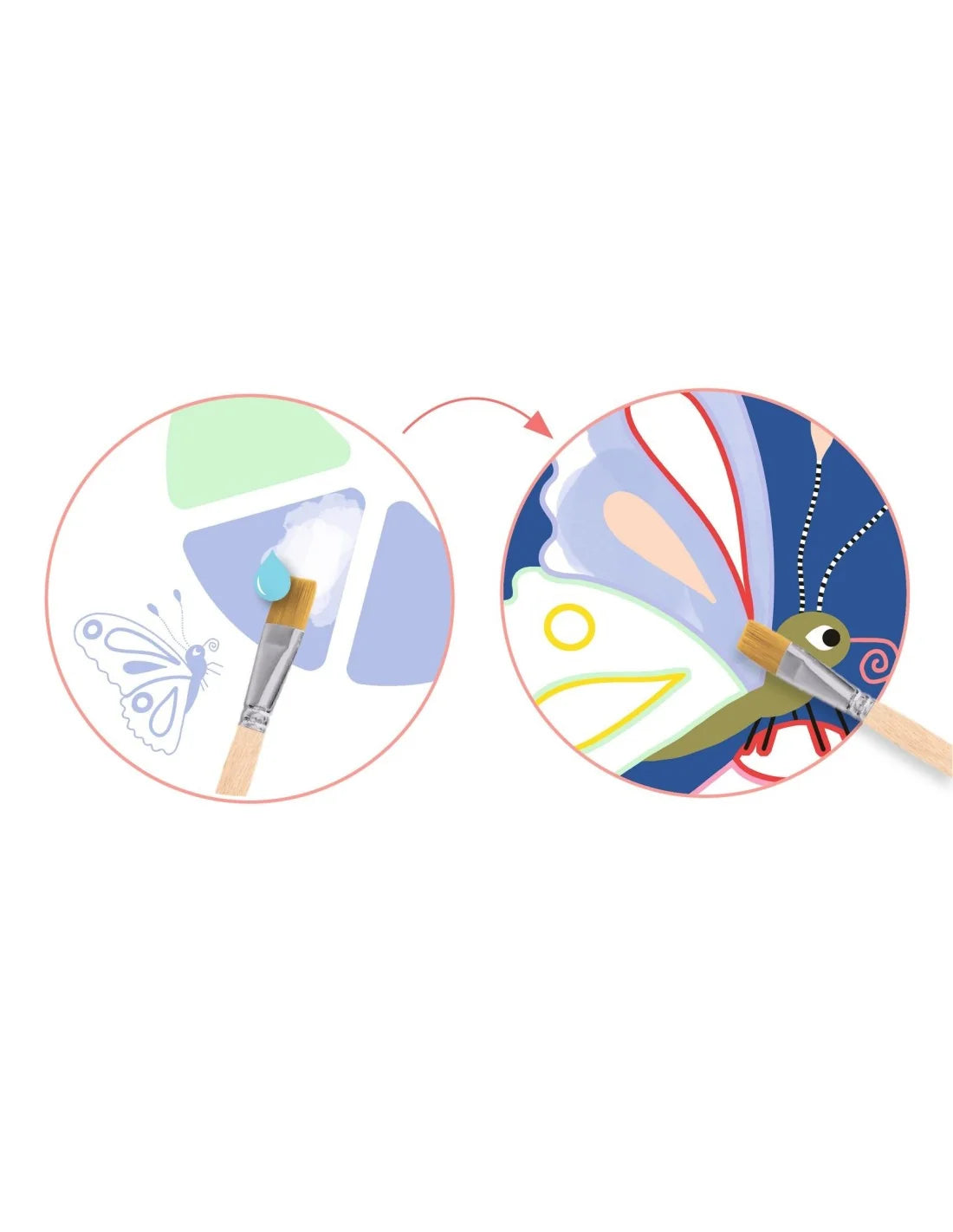 Djeco schilderen met palet kleine beestjes 3+