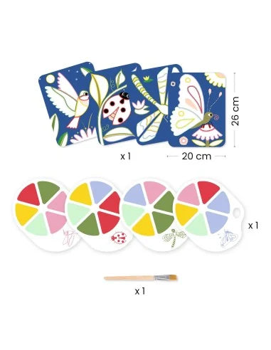 Djeco schilderen met palet kleine beestjes 3+