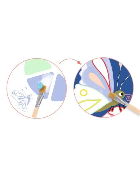 Djeco schilderen met palet kleine beestjes 3+