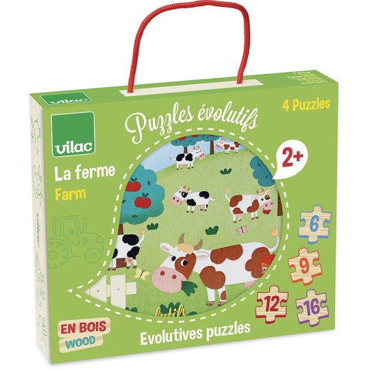 Vilac puzzels 4 boerderij 2+