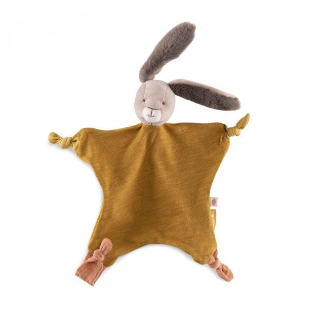 Moulin Roty Ochre rabbit comforter Trois Petits Lapins 0+