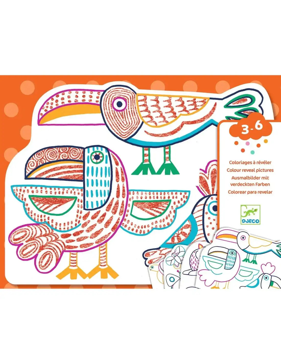 Djeco kleurplaten wilde dierenfamilies 3+