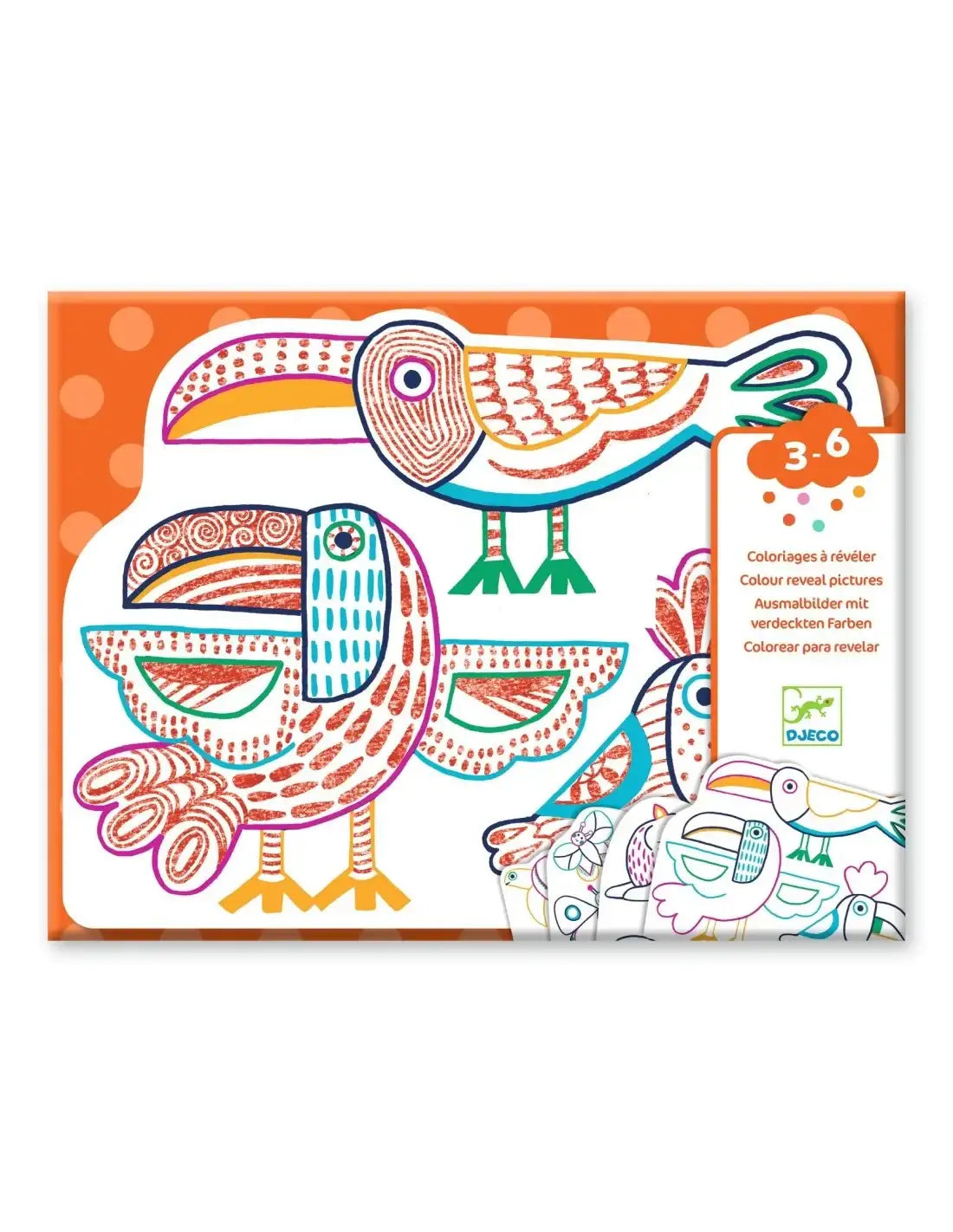 Djeco kleurplaten wilde dierenfamilies 3+