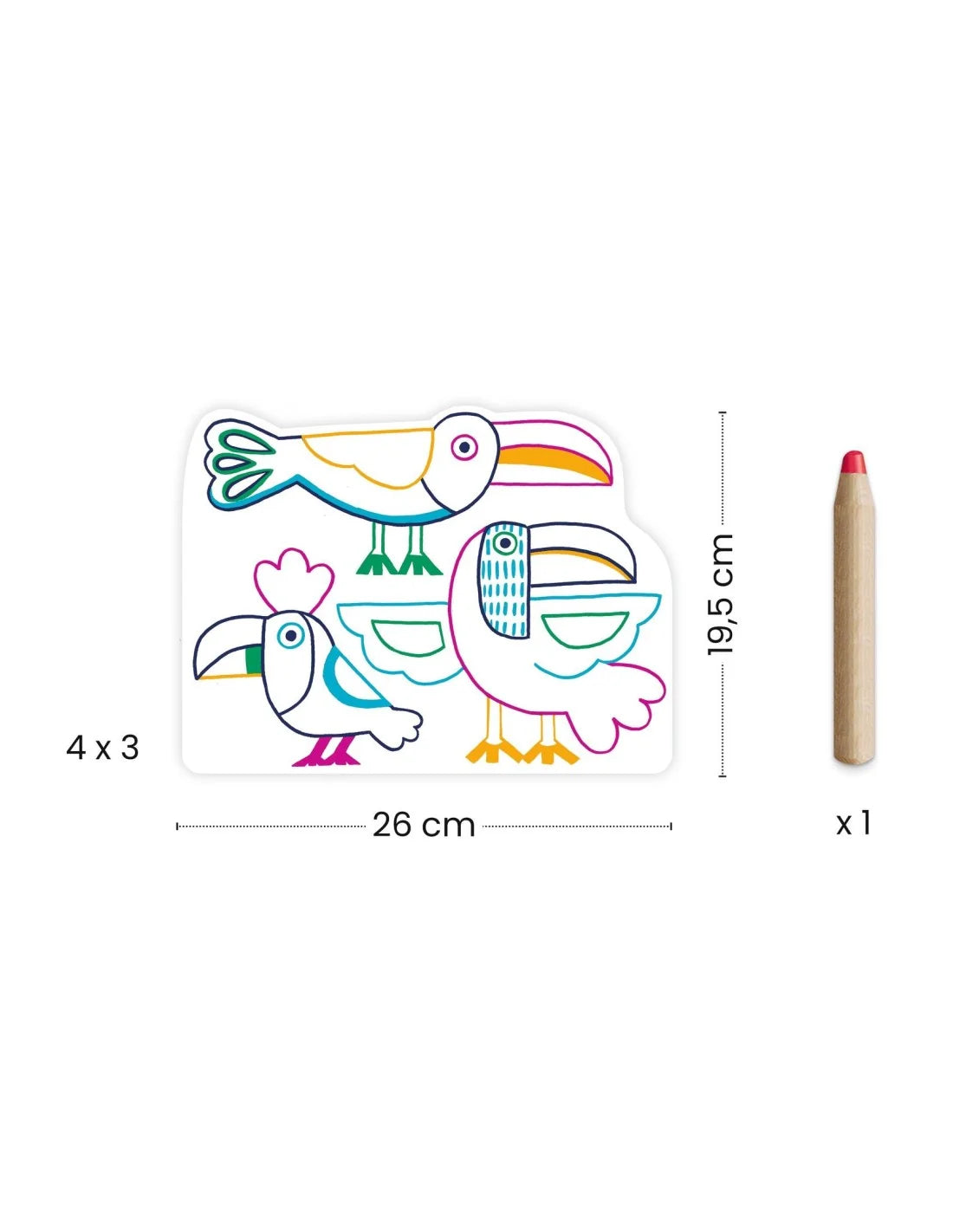 Djeco kleurplaten wilde dierenfamilies 3+