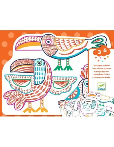 Djeco kleurplaten wilde dierenfamilies 3+