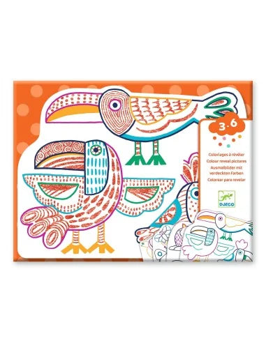 Djeco kleurplaten wilde dierenfamilies 3+