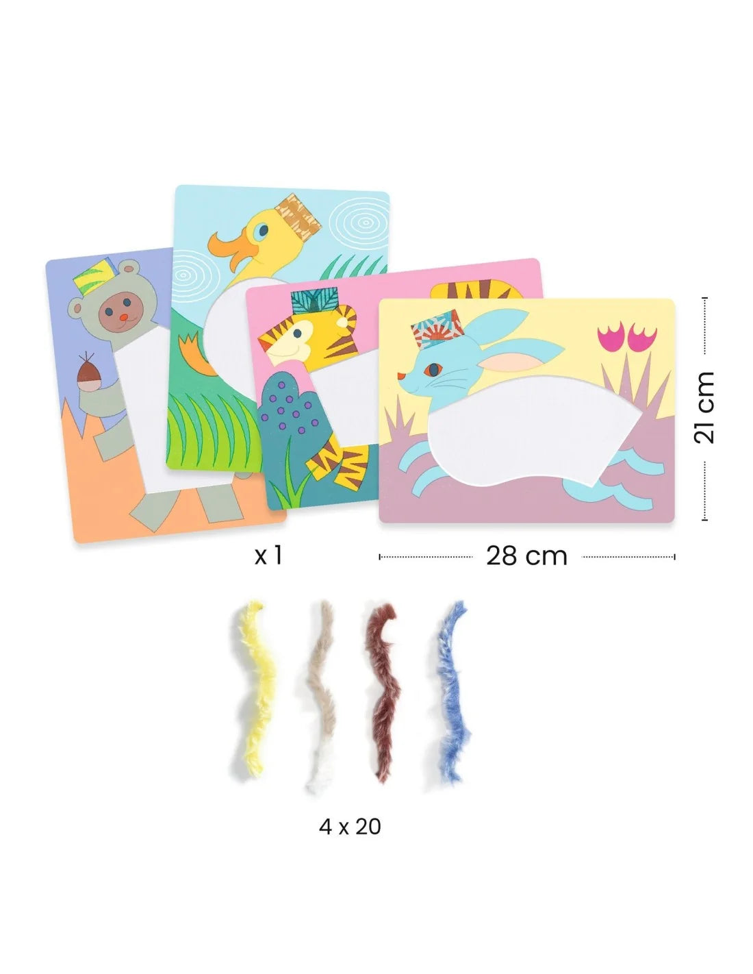 Djeco knutseldoos wol & klitteband met een hoed 3+