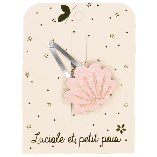 lucioleetpetitpois Shell barrette pink