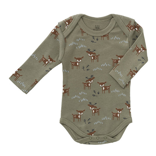 Fresk Romper lange mouw Deer Olive 3/6