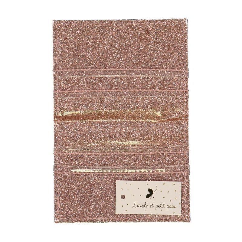 lucioleetpetitpois pasjeshouder glitter pink