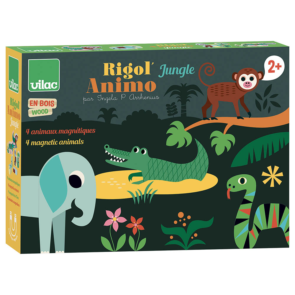 Vilac spel Magnetic jungle animals set