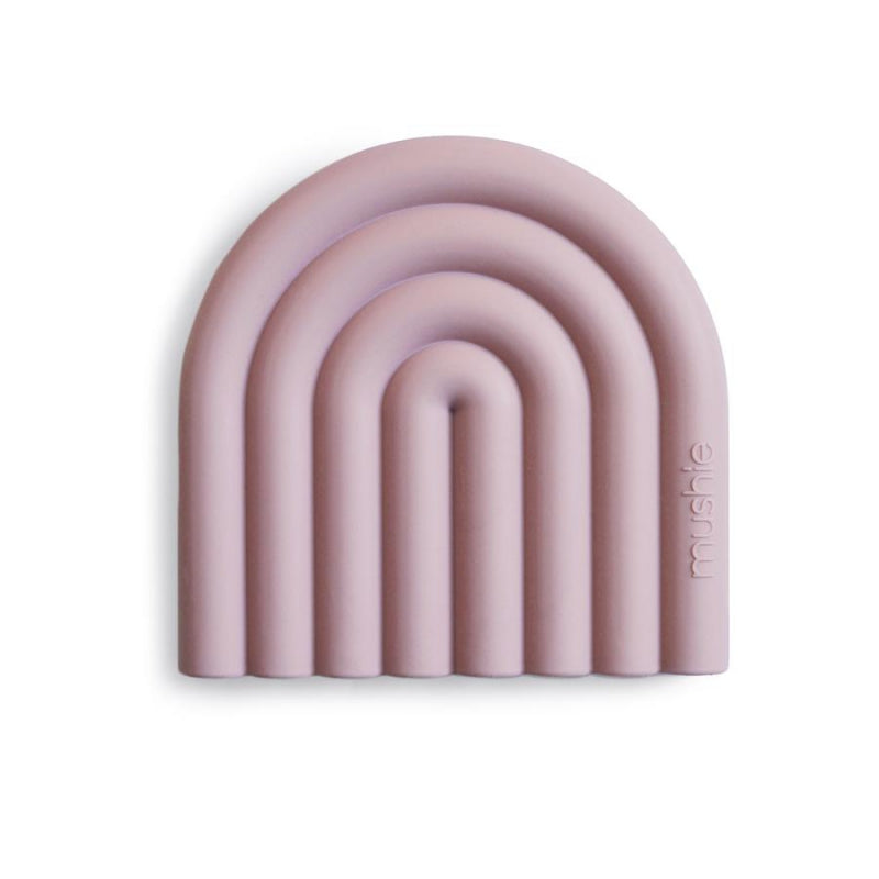 mushie bijtspeeltje rainbow mauve