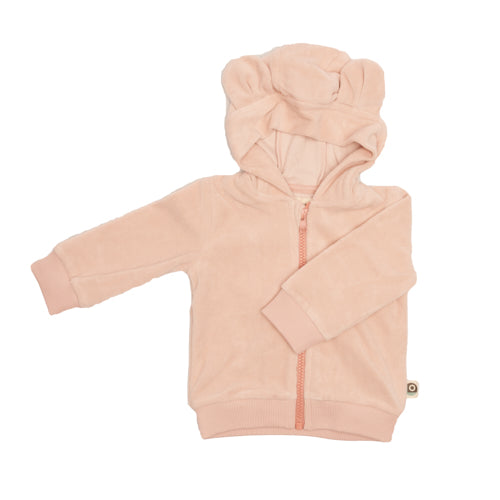Onnolulu hoodie balou roze velours 62-68