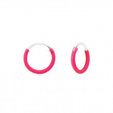 PJ oorbellen hoops mini uv pink