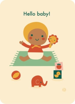 Bora kaart plus enveloppe hello baby!