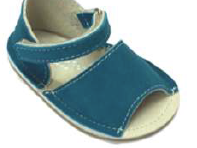 shoes le petit menorquina velcro turquesa