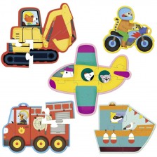 vilac puzzel auto 5 puzzels hout 18 mnd